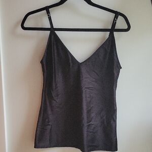 Zara Satin Like Spaghetti Strap V Neck Tank. Womens Small
